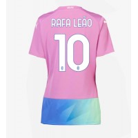 Camiseta AC Milan Rafael Leao #10 Tercera Equipación Replica 2023-24 para mujer mangas cortas